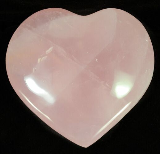 Polished Rose Quartz Heart - Madagascar #63013